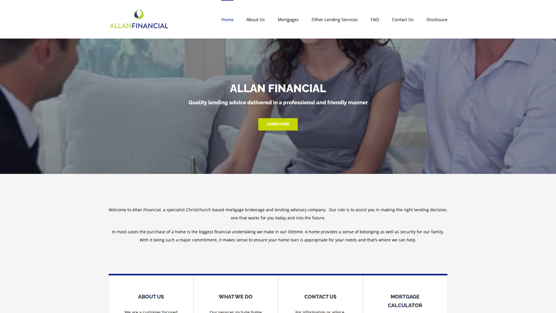 Website snapshot for Richard Allan - Allan Financial