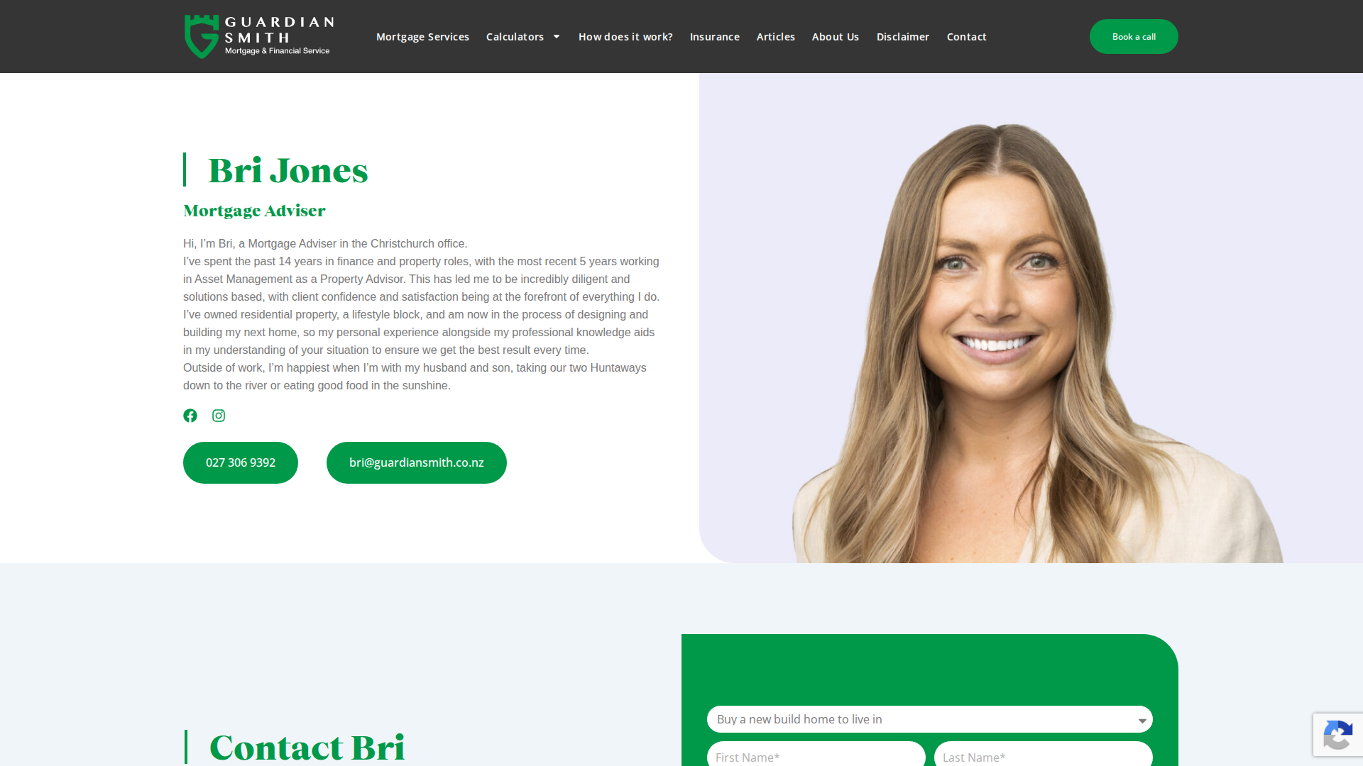 Website snapshot for Bri Jones - Guardian Smith