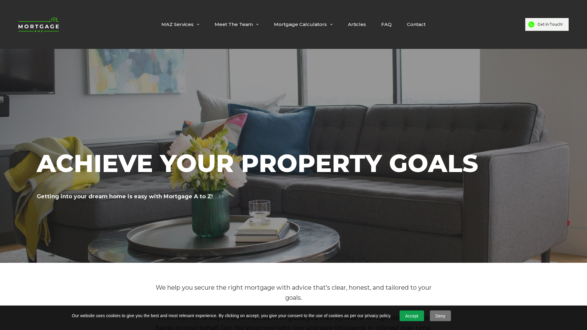 Website snapshot for Anthony Zonneveld Mortgage Adviser