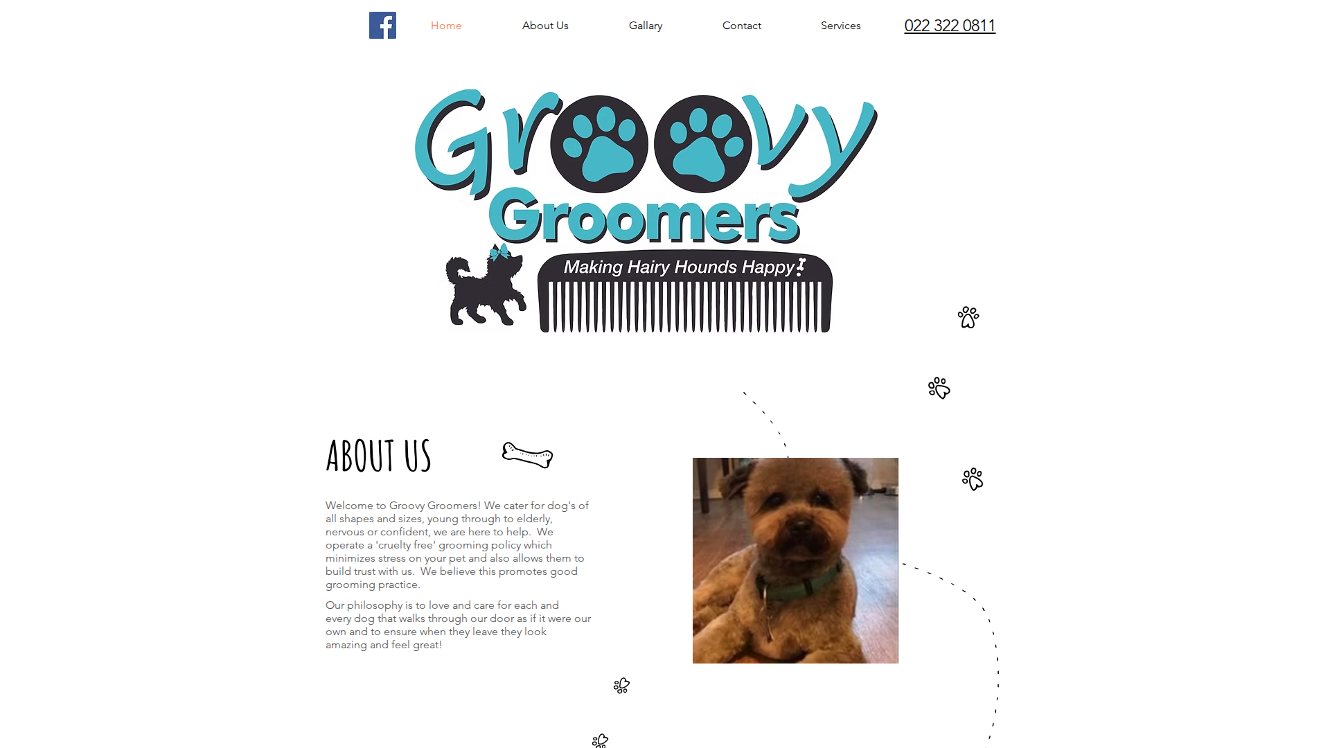 Website snapshot for Groovy Groomers Savoir Dog Grooming