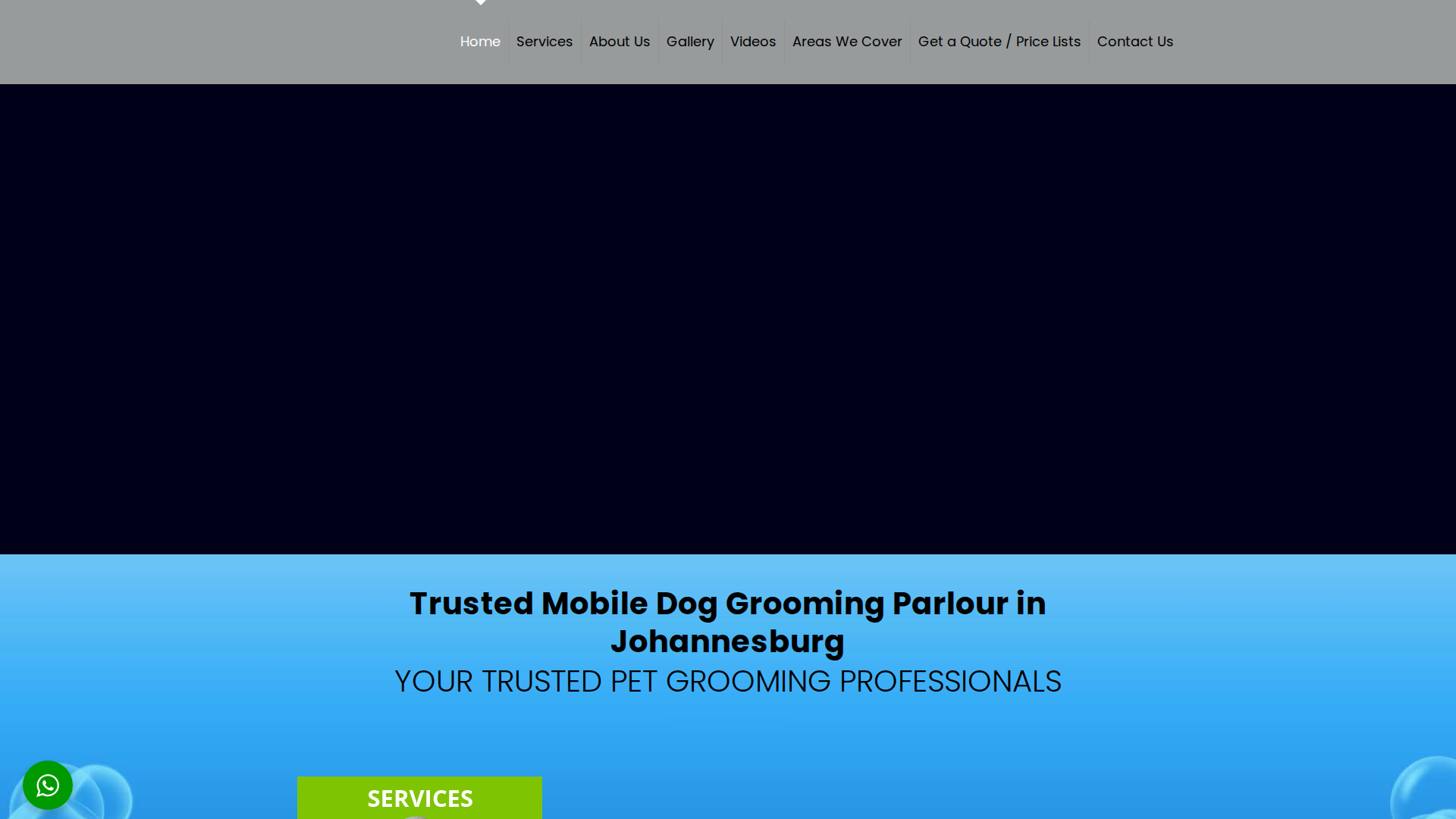 Website snapshot for Hot Dog Groomers