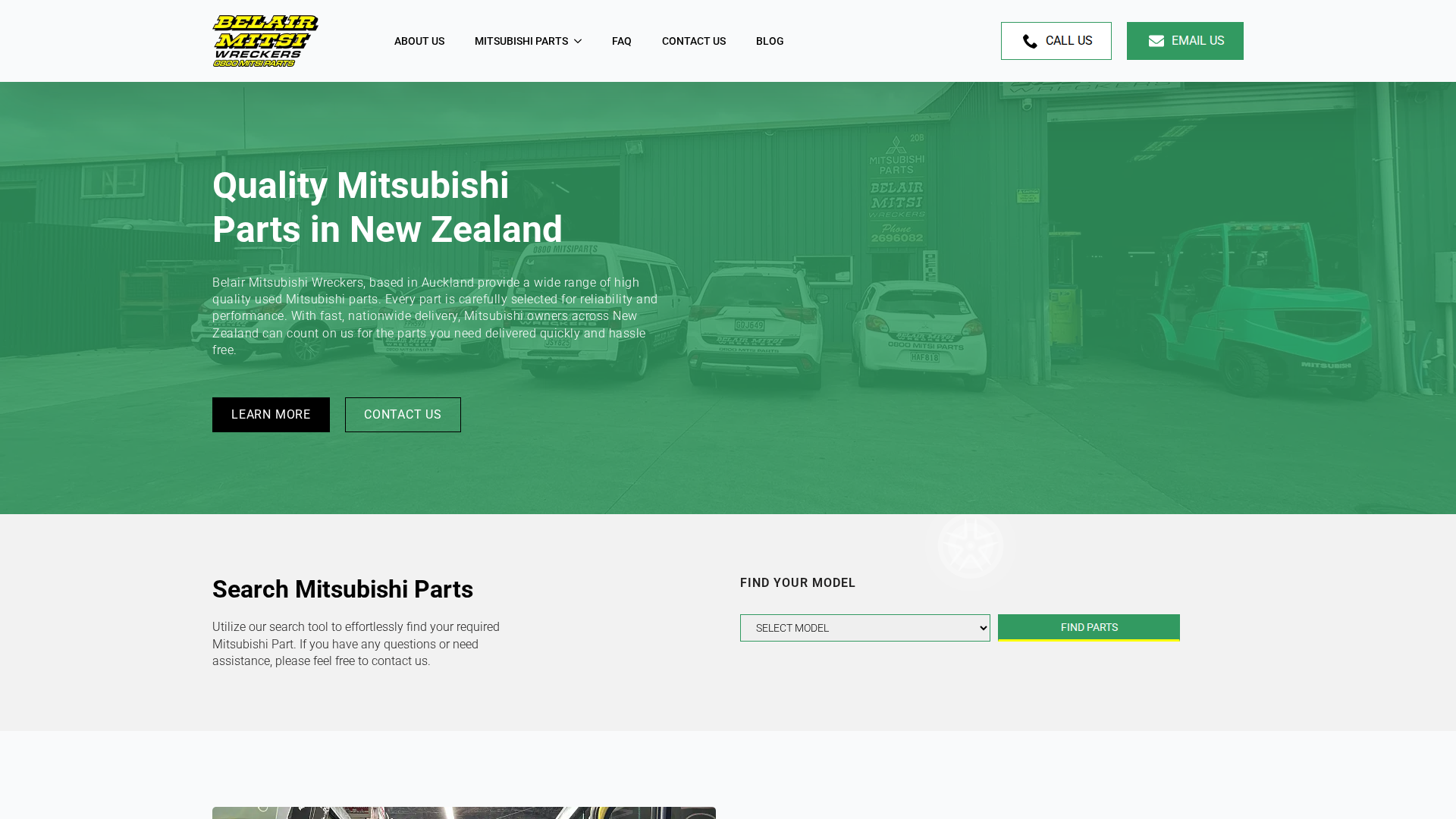 Website snapshot for Belair Mitsubishi Wreckers