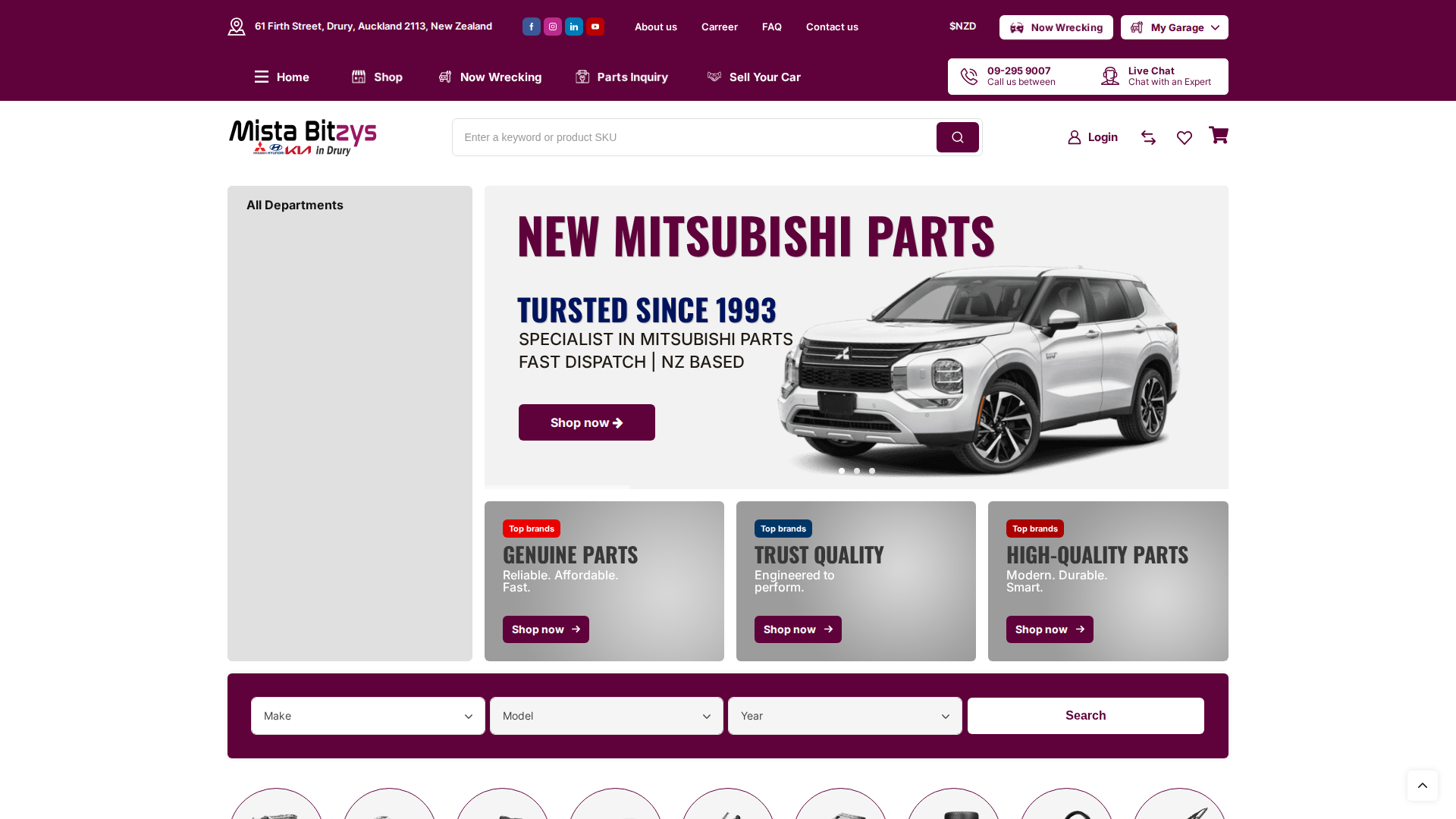 Website snapshot for Mista Bitzys