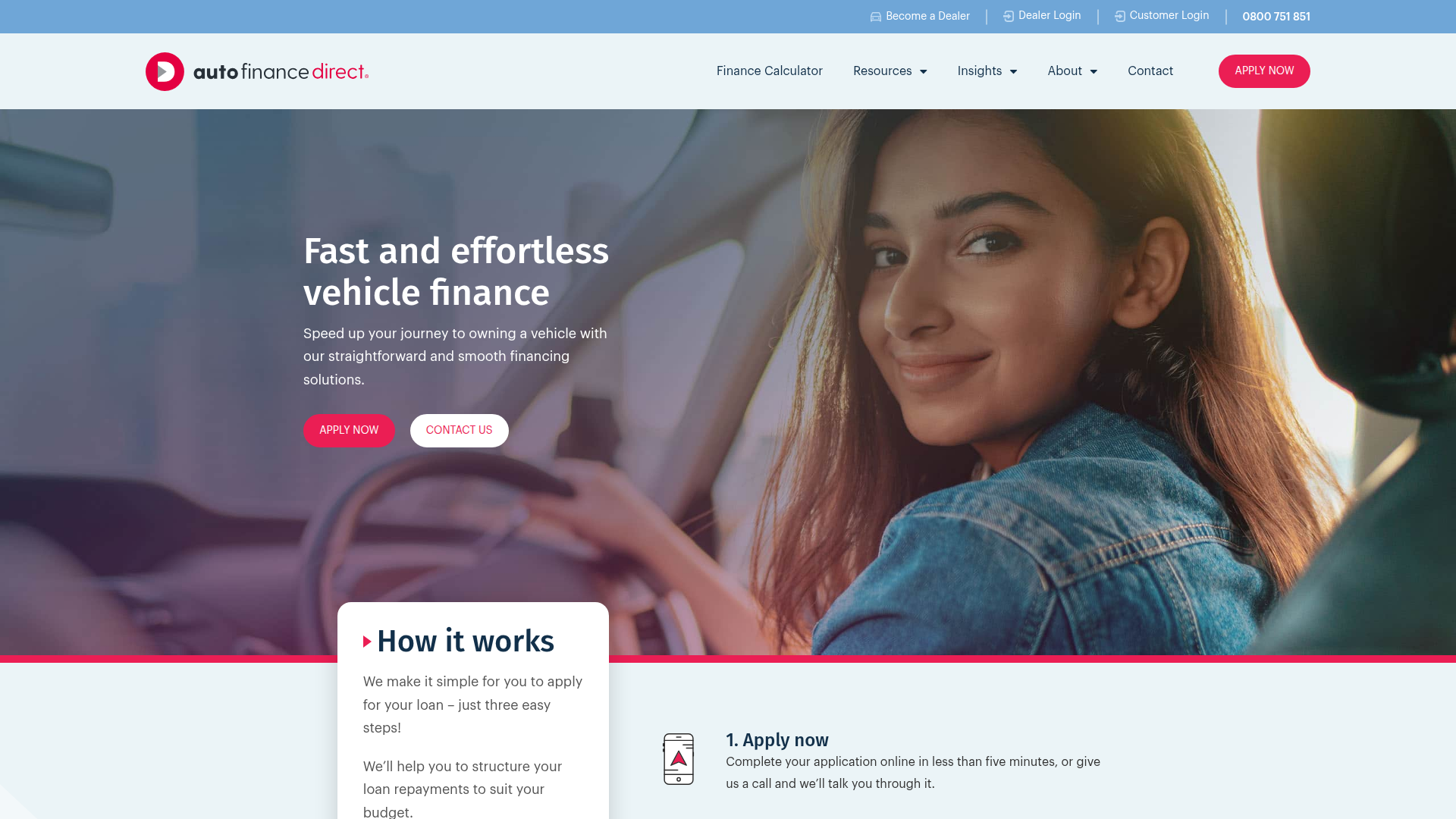 Website snapshot for Auto Finance Direct