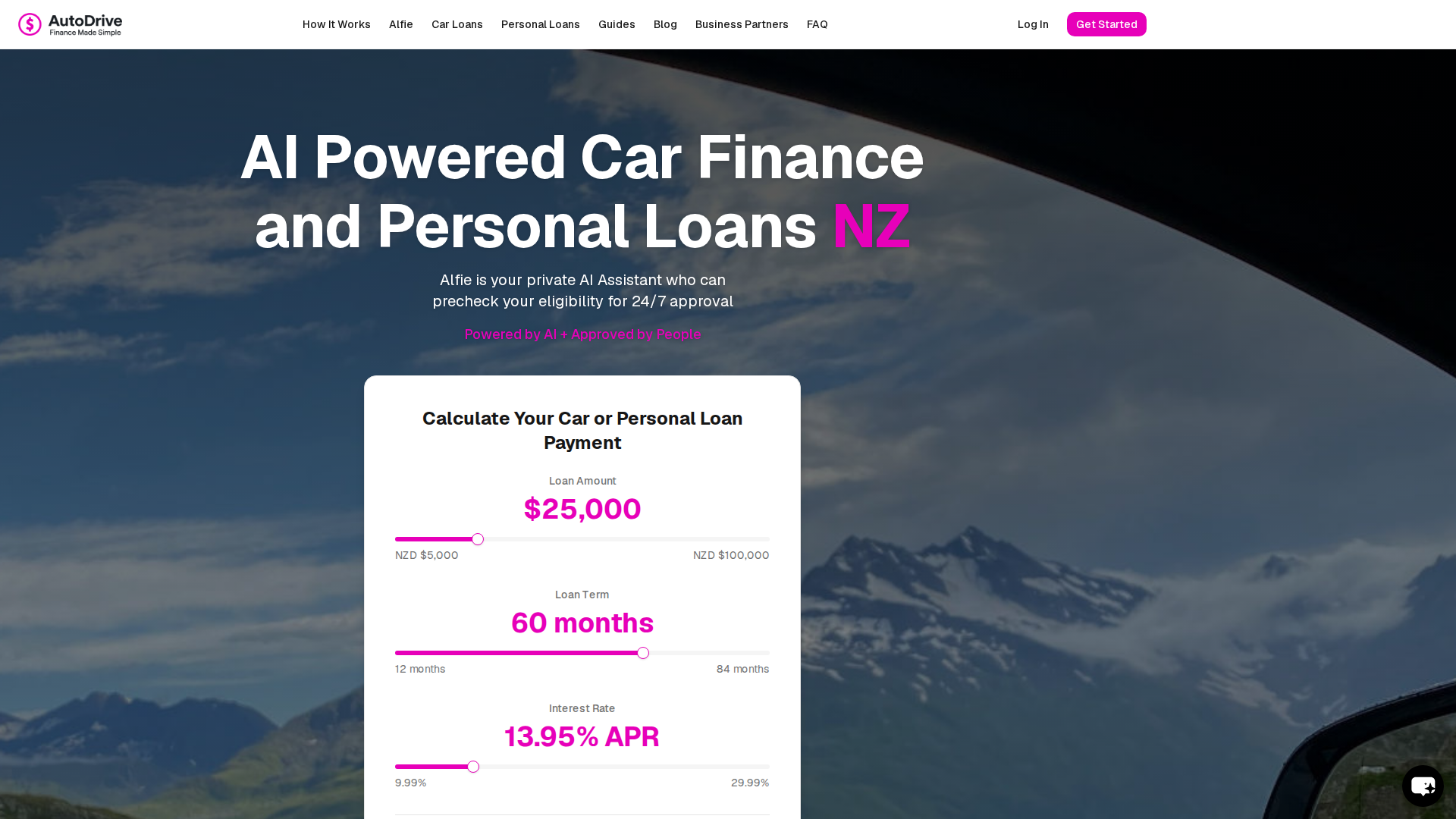 Website snapshot for CarFinance2U