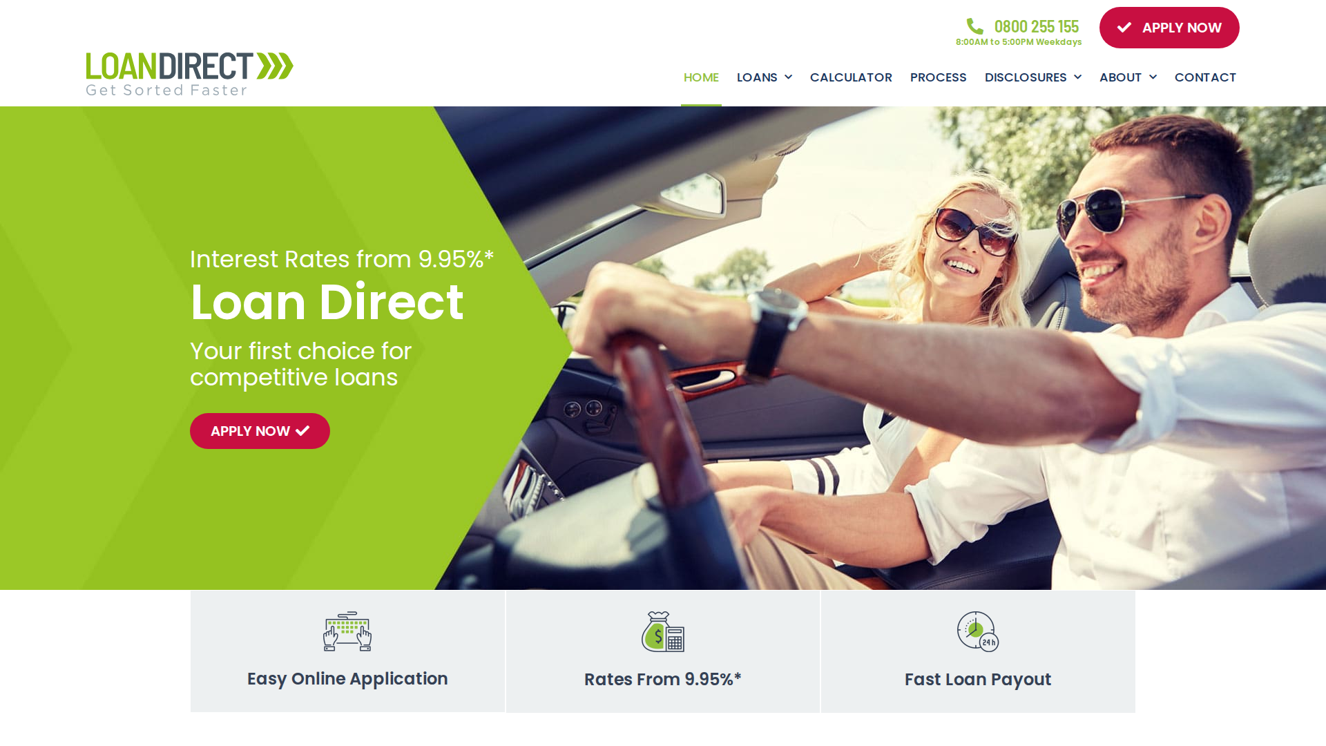 Website snapshot for Loan Direct