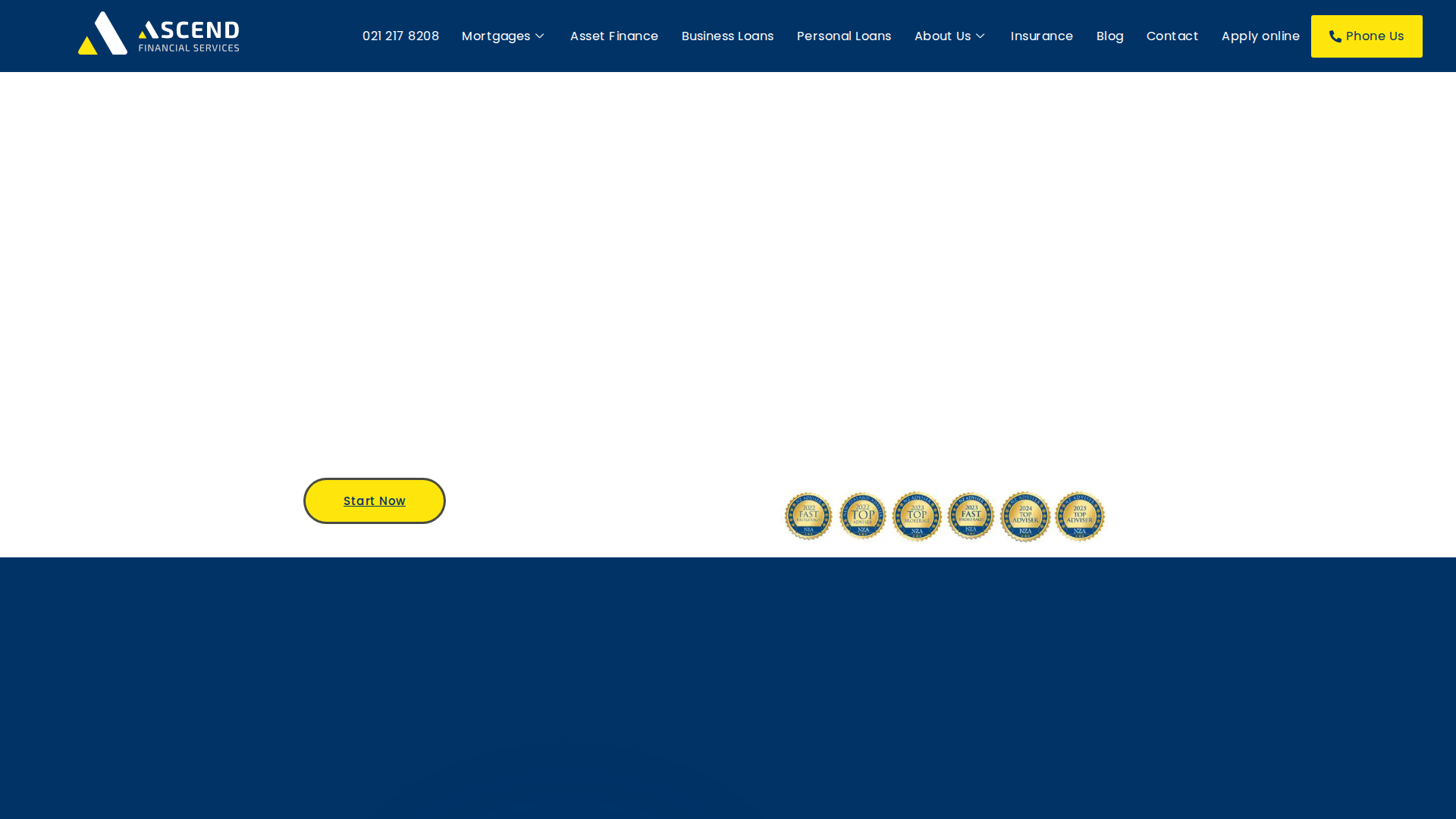 Website snapshot for Ascend Financial Services