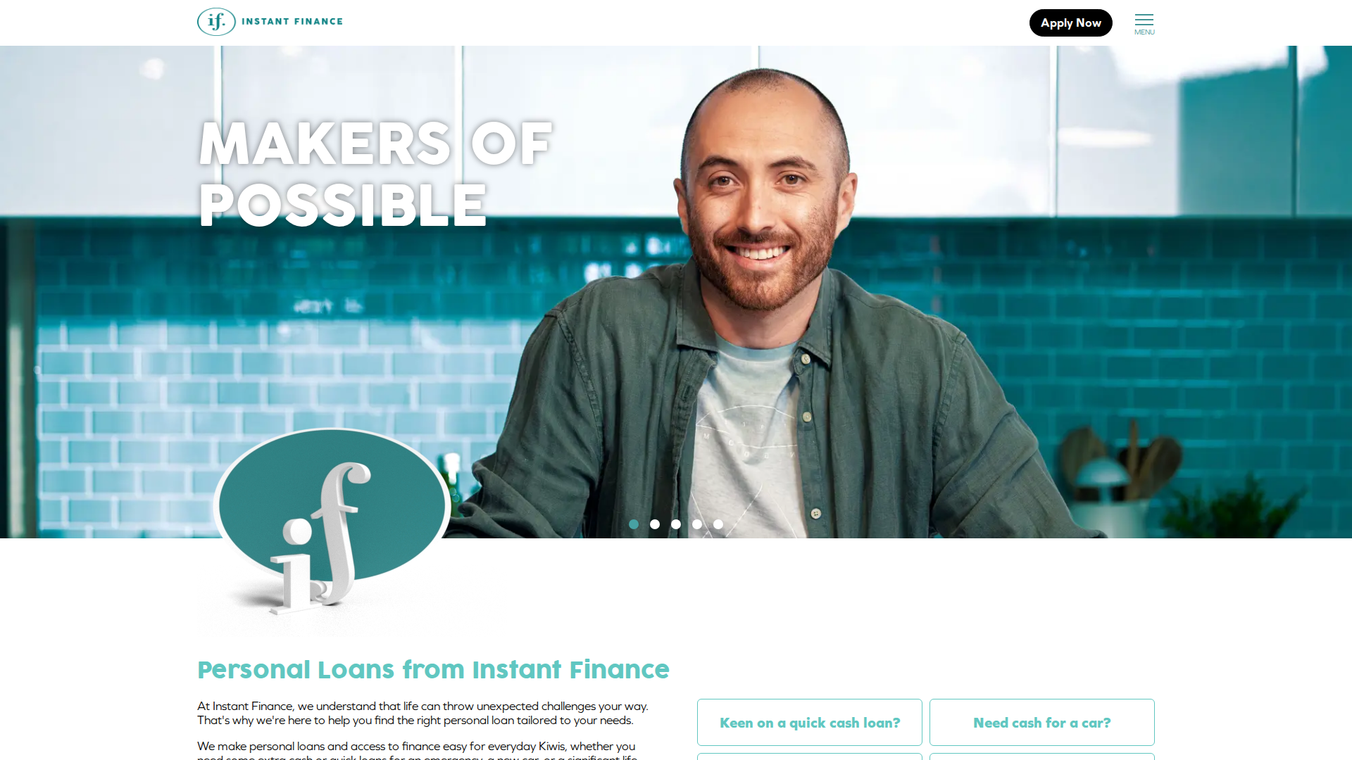 Website snapshot for Instant Finance NZ Limited