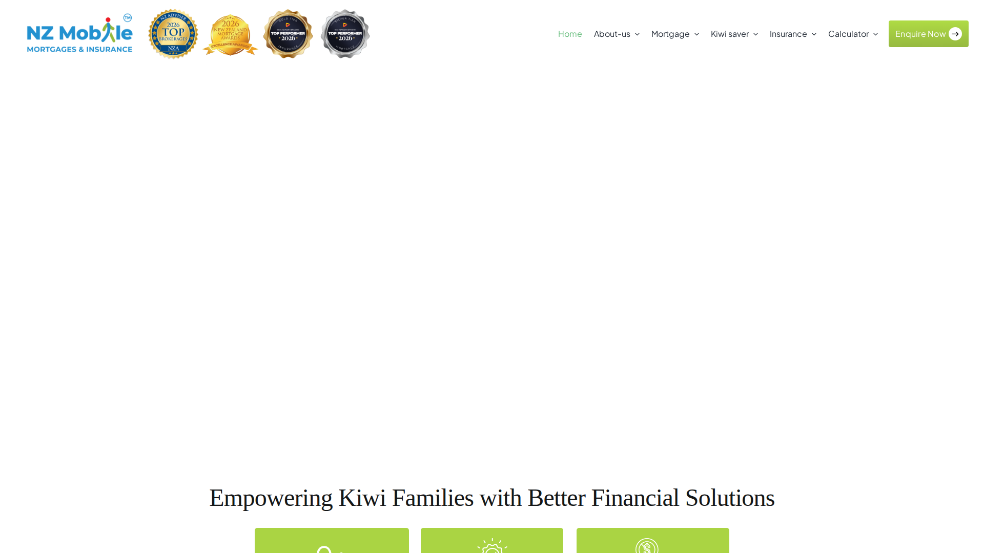 Website snapshot for NZ Mobile Mortgages