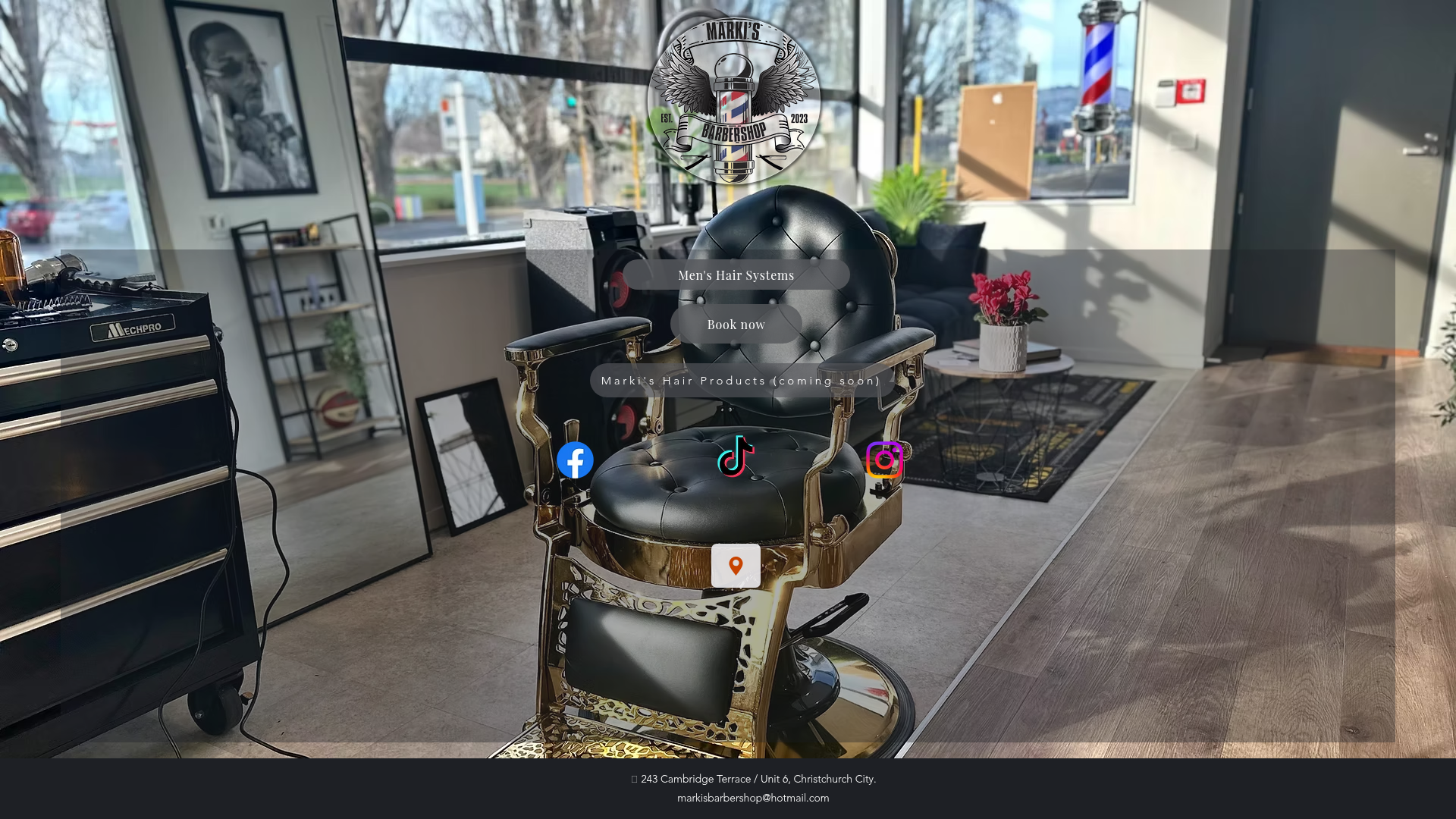 Website snapshot for Marki's Barber&Tattoo Studio