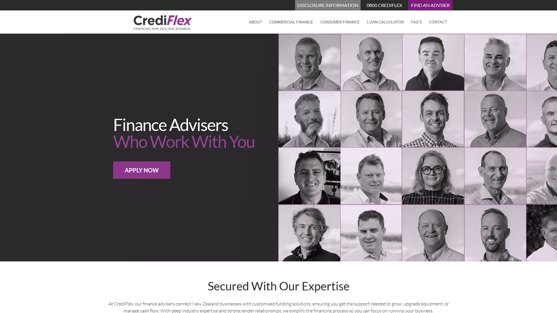 Website snapshot for CrediFlex