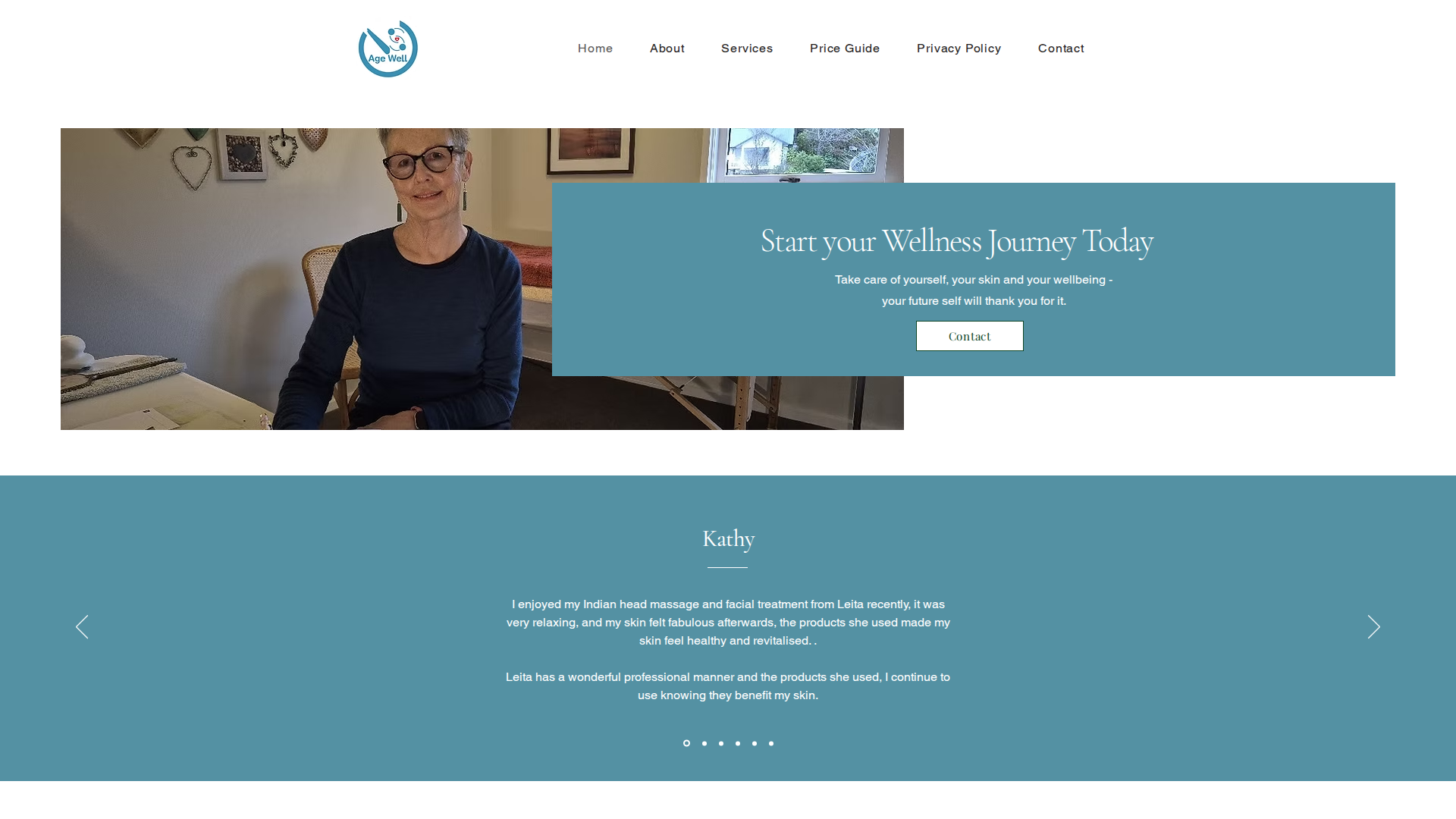 Website snapshot for Age Well for Life