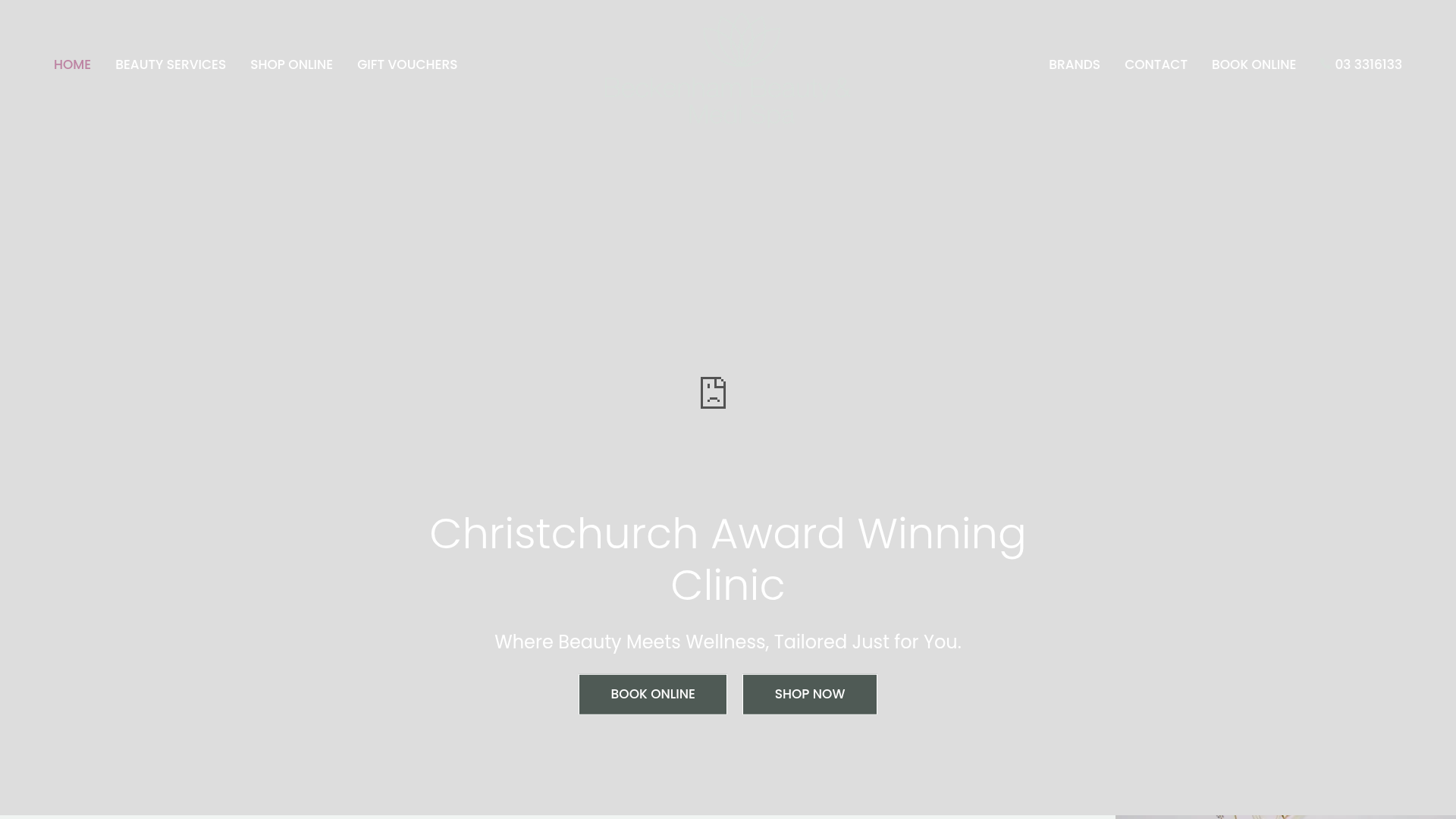 Website snapshot for Beckenham Beauty & Medi Spa