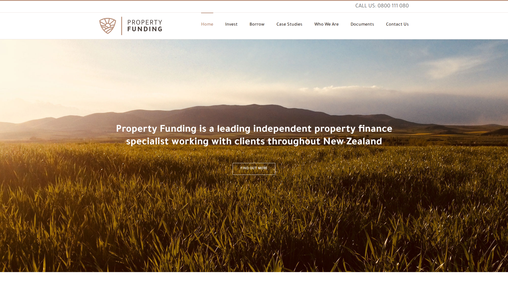Website snapshot for Property Funding Ltd