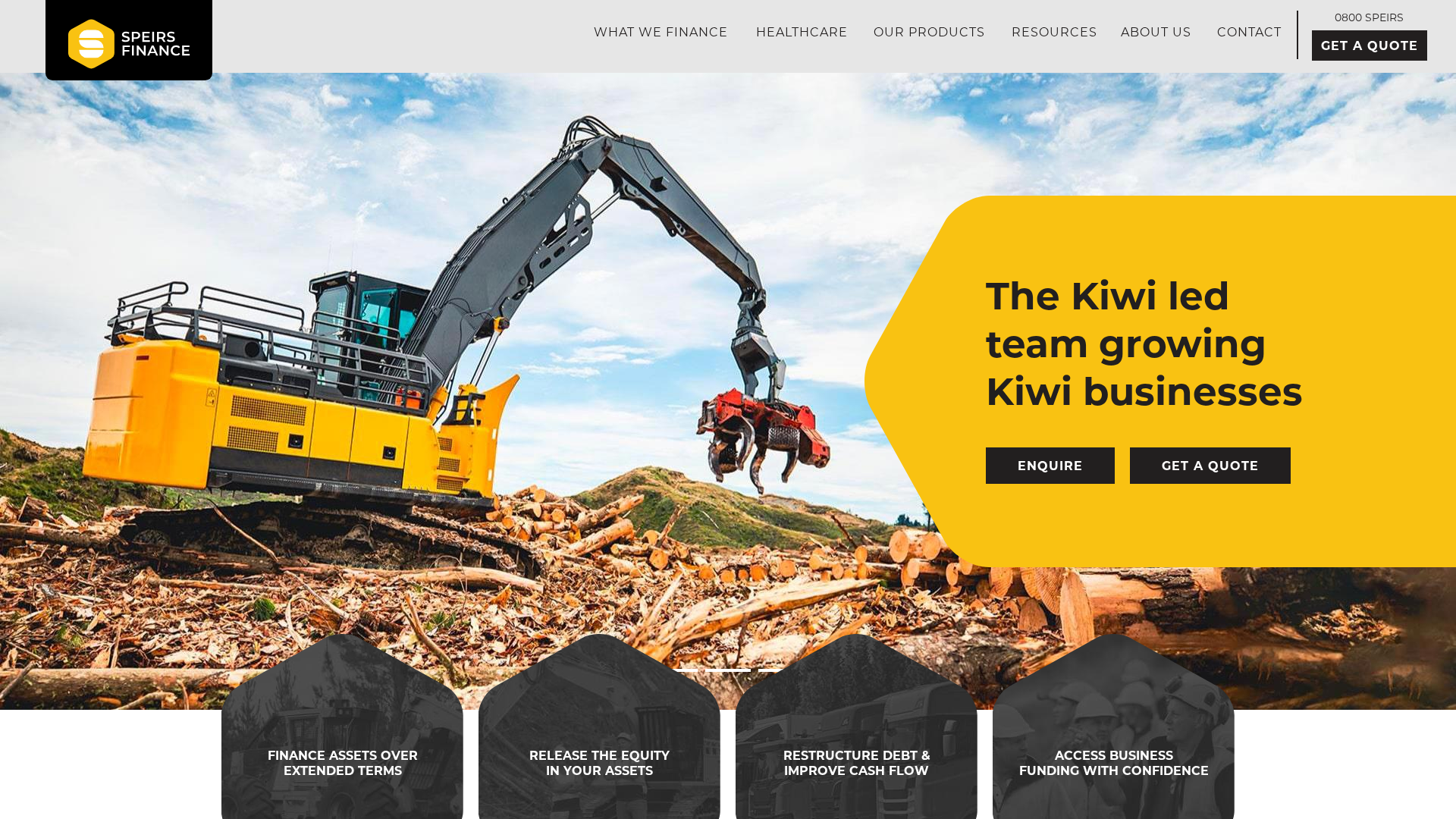Website snapshot for Speirs Finance