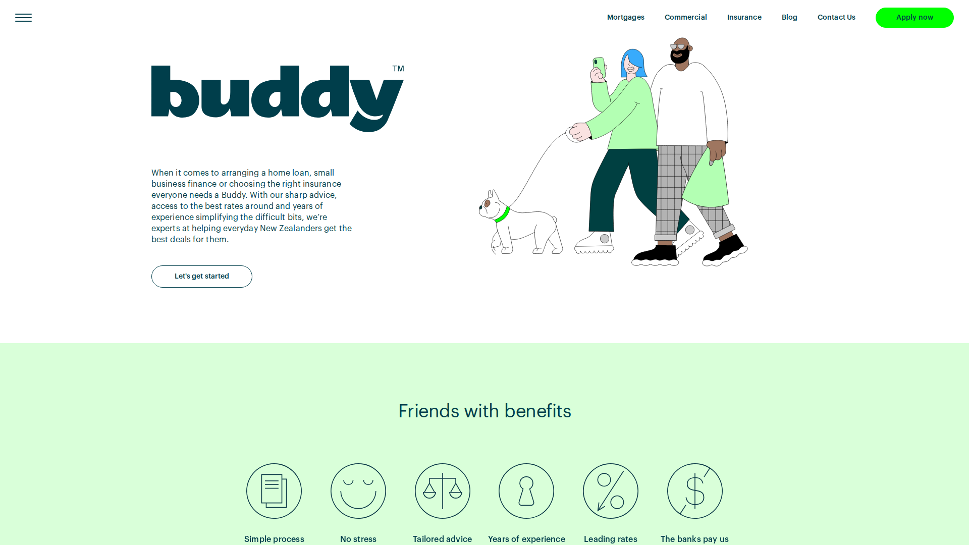 Website snapshot for Buddy Mortgages