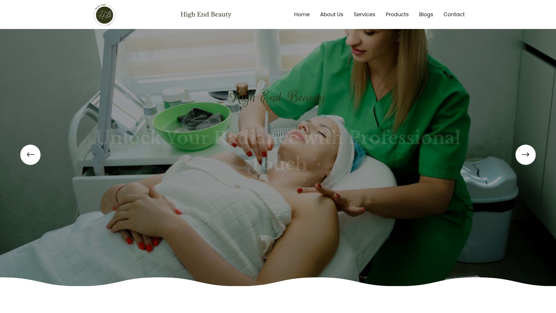 Website snapshot for High End Beauty - Addington