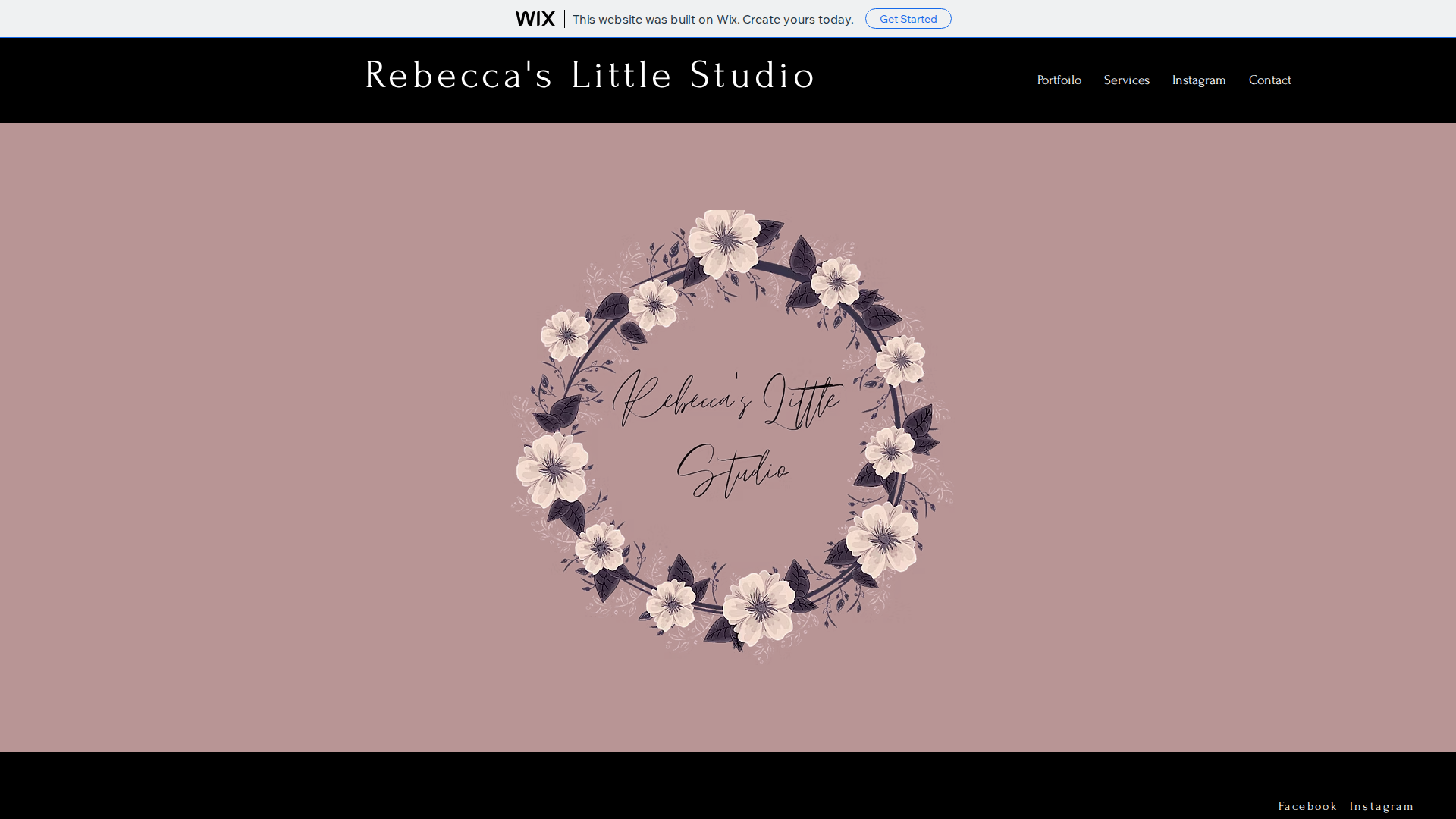 Website snapshot for Rebecca's Little Studio