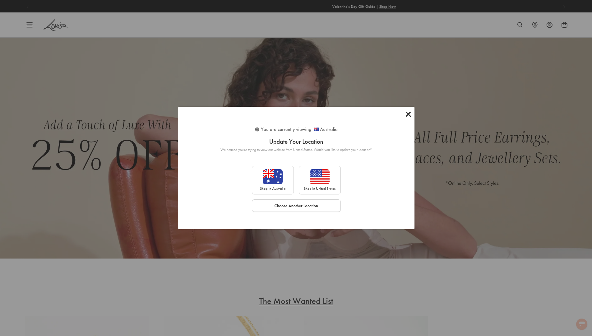 Website snapshot for Lovisa