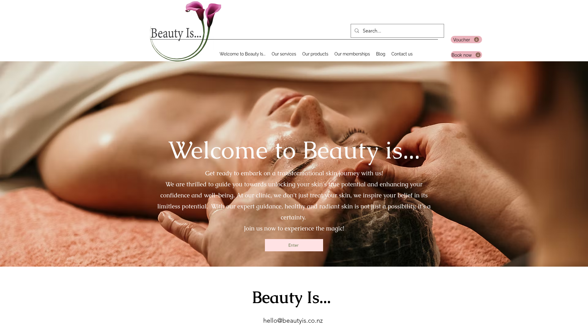 Website snapshot for Beauty Is...