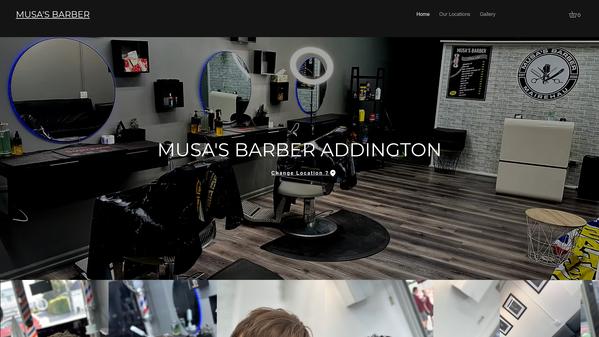 Website snapshot for Musa’s Barber Mairehau