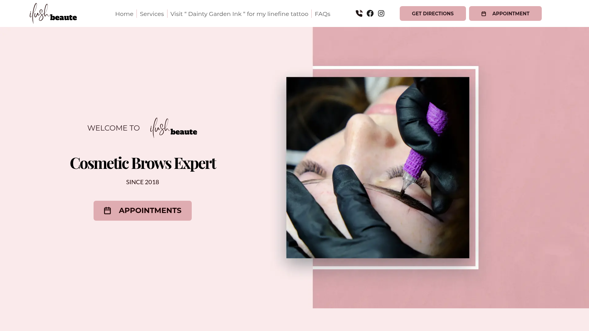 Website snapshot for iLush Beaute