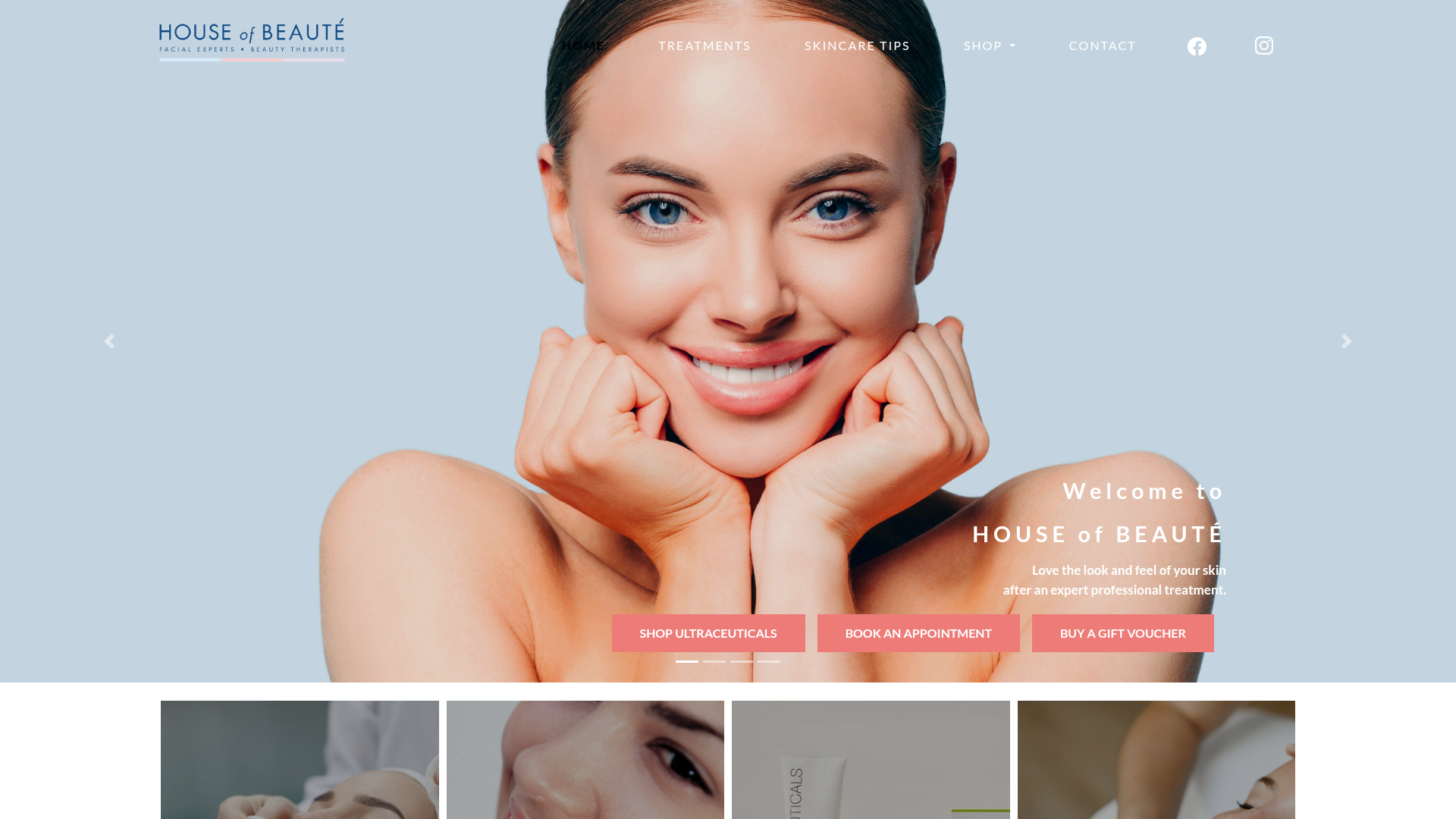 Website snapshot for House of Beaute