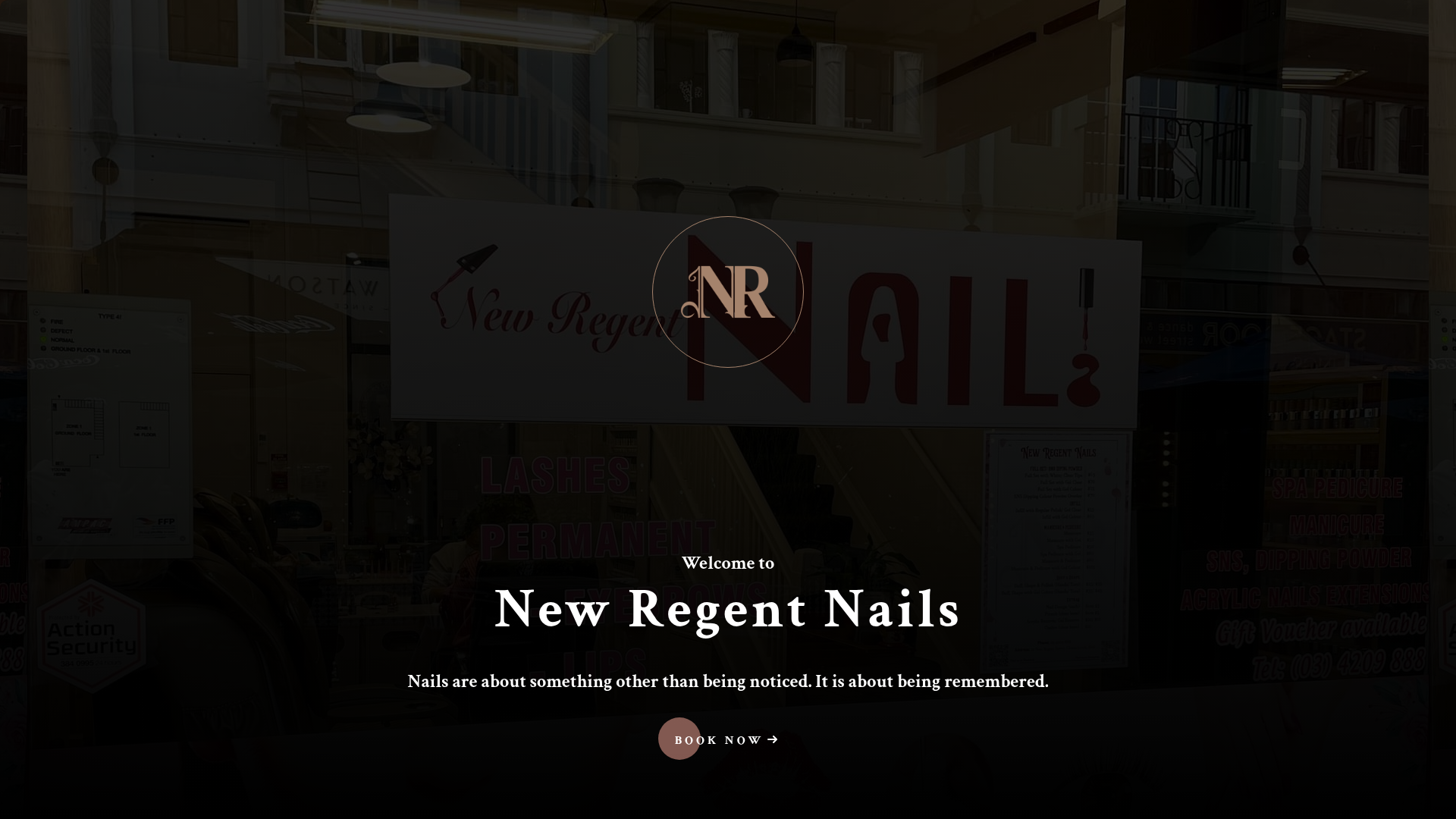 Website snapshot for New Regent Nails