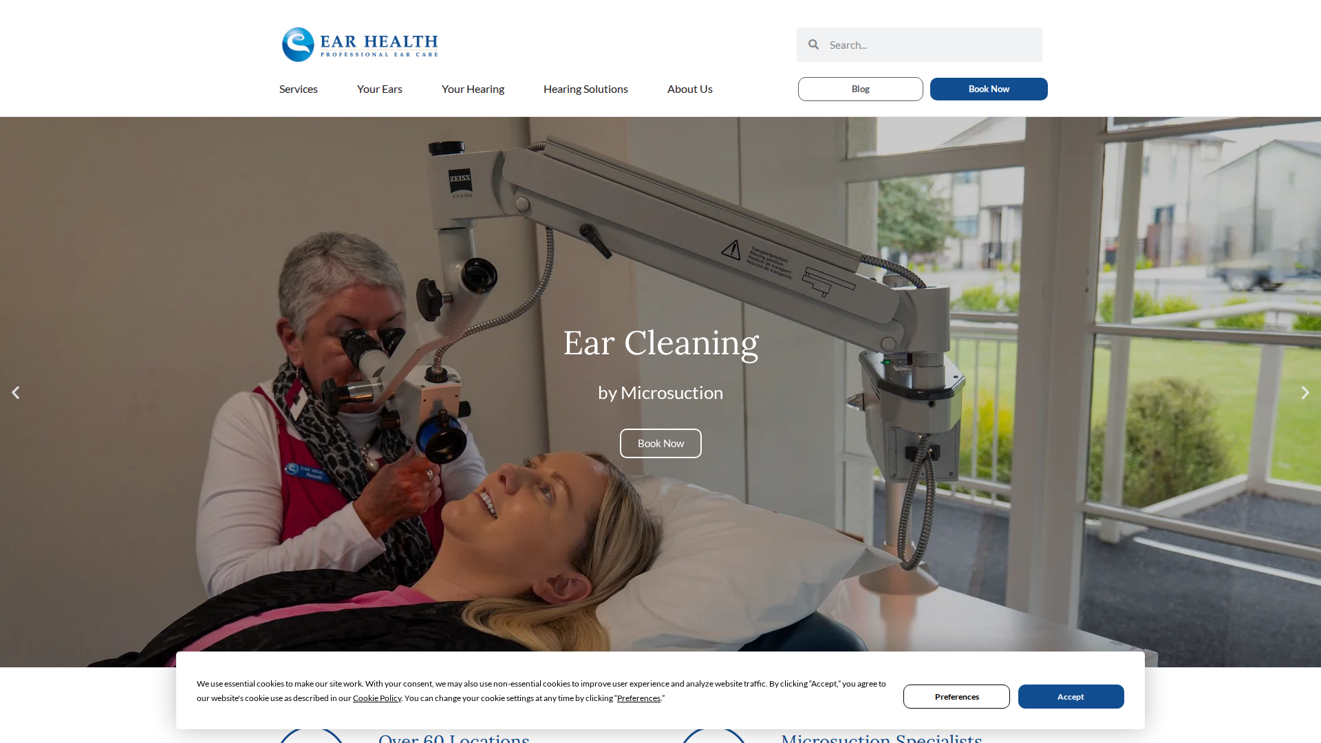 Website snapshot for Ear Health Riccarton