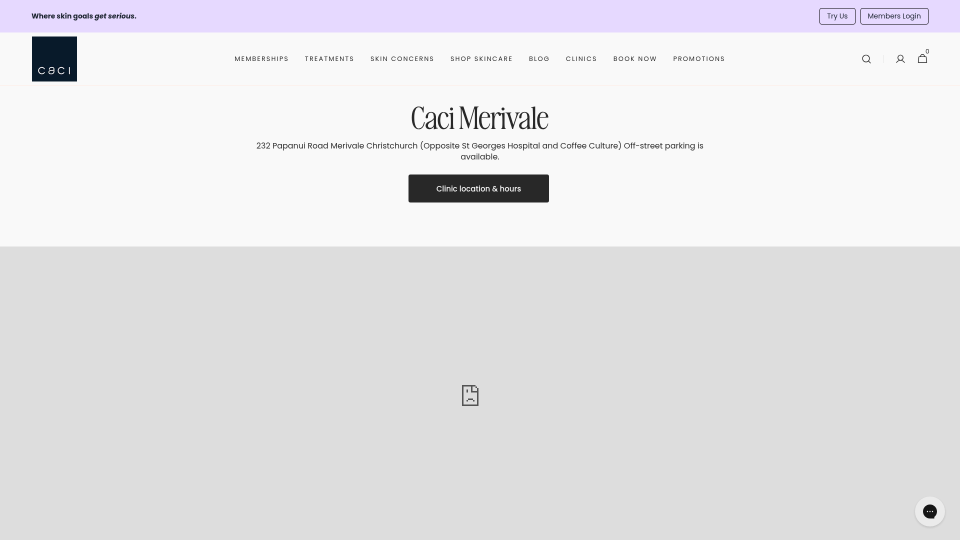 Website snapshot for Caci Merivale