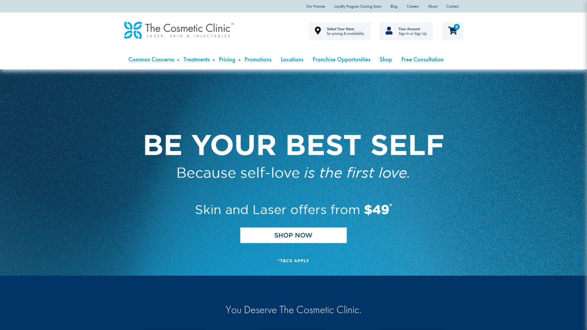 Website snapshot for The Cosmetic Clinic Christchurch CBD
