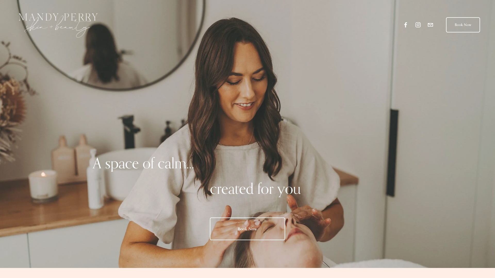 Website snapshot for Mandy Perry Skin + Beauty